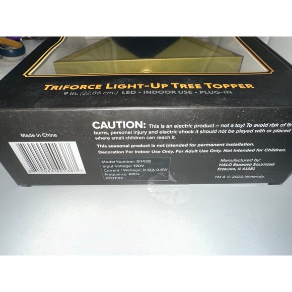 Nintendo Zelda Triforce Light Up Christmas Tree Topper 2020 Collectible 7" LED - Picture 4 of 4